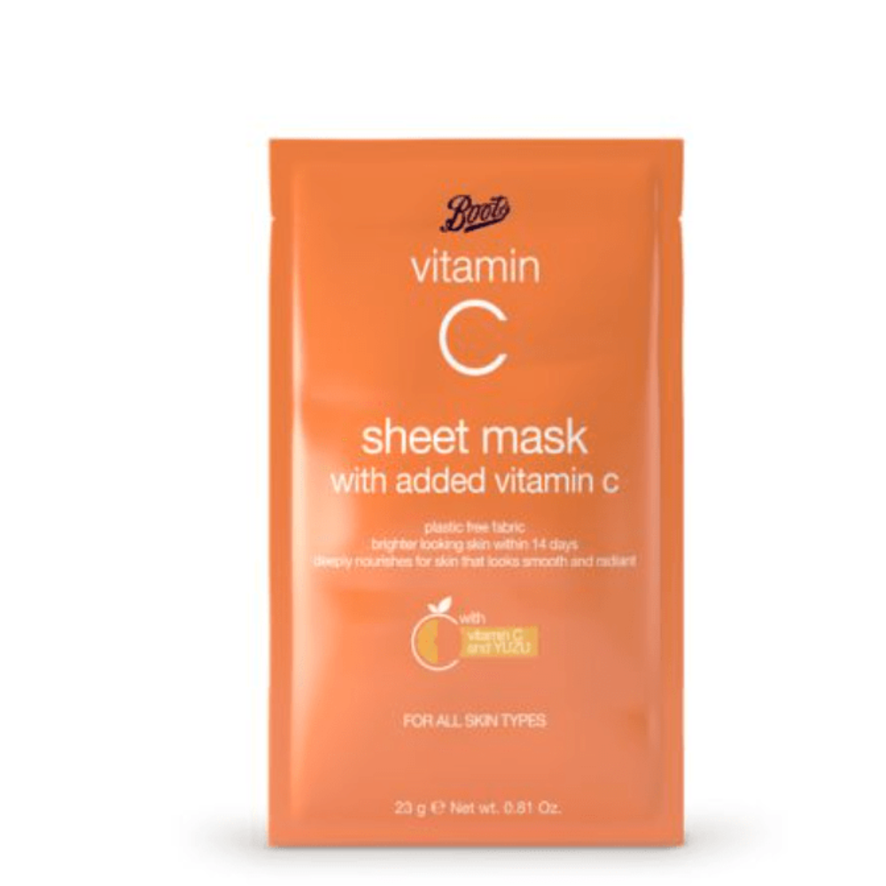 Boots Vitamin C Sheet Mask With Added Vitamin C 23g - Shams Shopping Centre Boots  