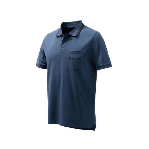 Beretta Airmesh Polo SS-MP471T13540504-Blue Total Eclipse - Shams Shopping Centre Beretta  