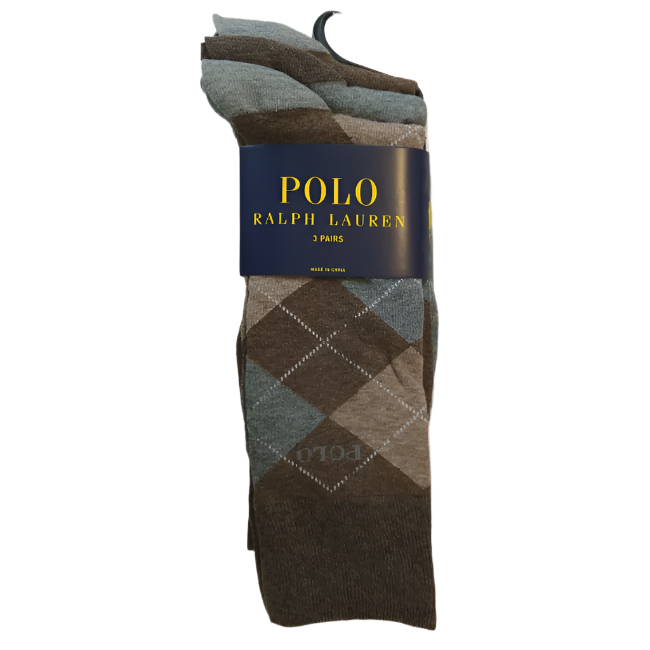 Ralph Lauren Polo Men Classic Argyle Socks 3&