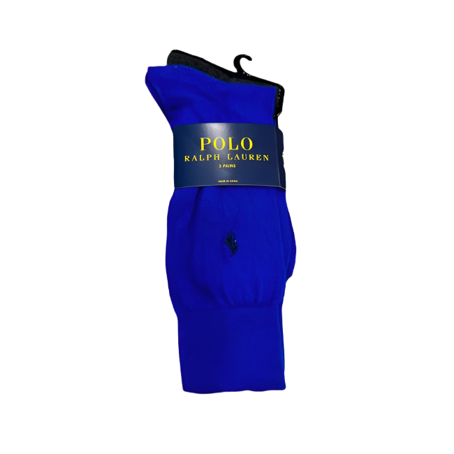 Ralph Lauren Polo Men Blue/Black Socks 3&
