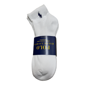 Polo Ralph Lauren White Quarter Crew Socks 6's ZP113869PK6N