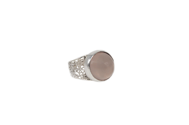AMNA Rose Quartz With Filigree Jewelry ASJ-R12