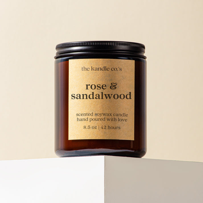 The Kandle Co.'s Rose & Sandalwood Scented Candle - Shams Shopping Centre The Kendle Co  