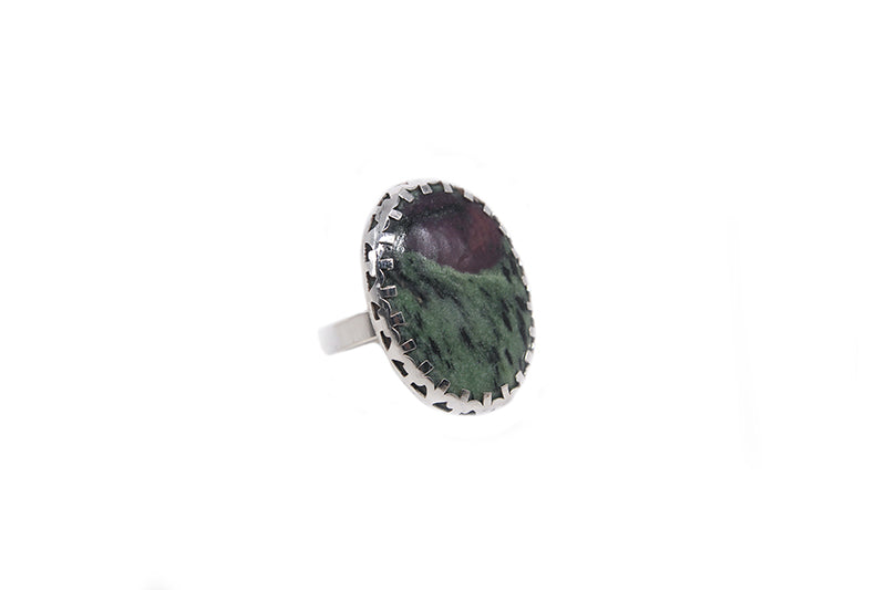 AMNA Oval Rubyziocite In Prong Setting Jewelry ASJ-R08