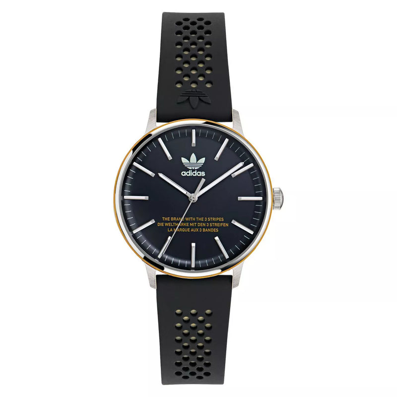 Adidas Stainless Steel Black Silicone Watch AOSY4047