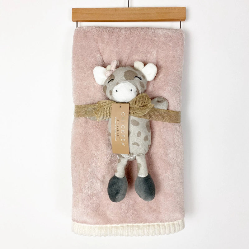 Chickpea 2p Blanket & Stuffed Animal-Pink