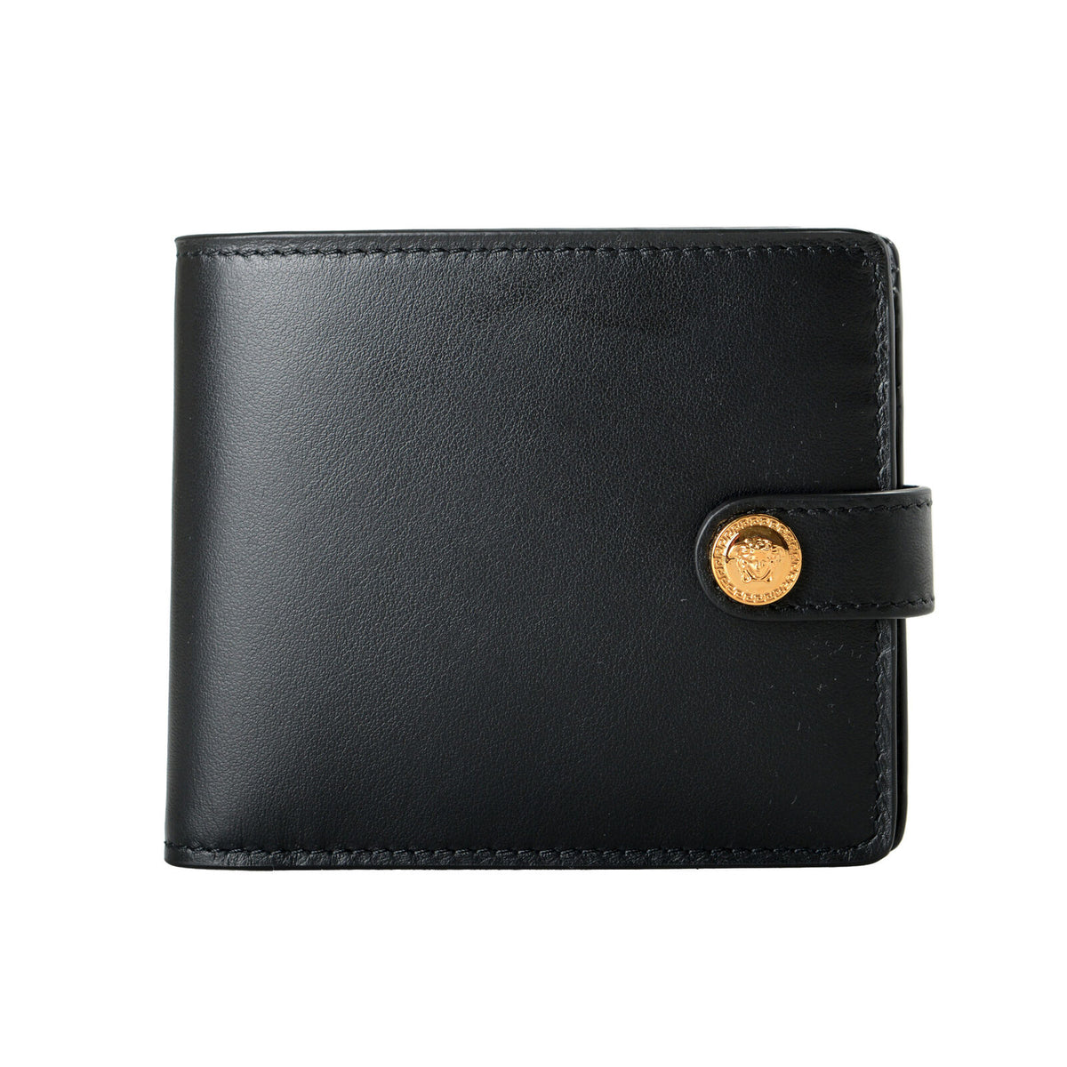 Versace Men Black Wallet Gold Button (Y) - Shams Shopping Centre Versace  