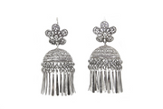 AMNA Silver Flower Filigree Jhumkas Jewelry ASJ-E10