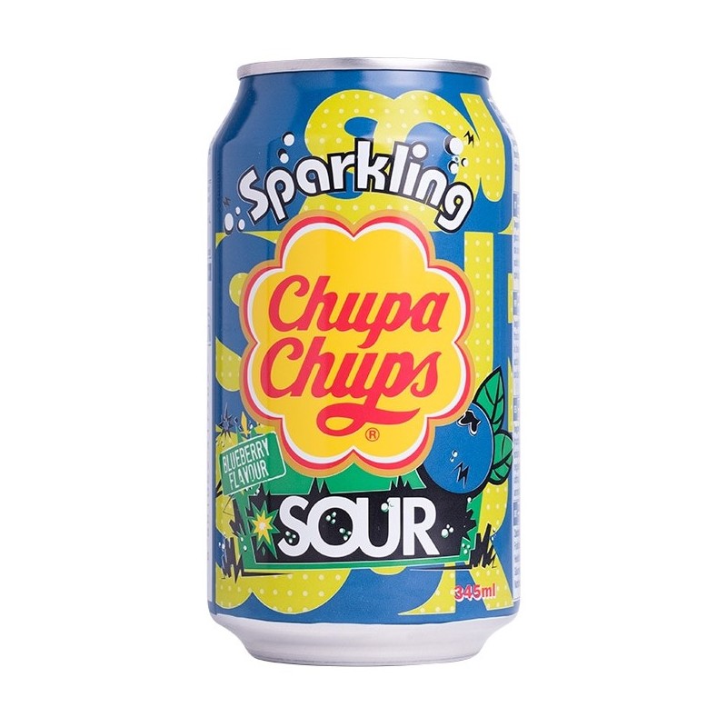 Chupa Chups Sour Raspberry Sparkling Can 345ml