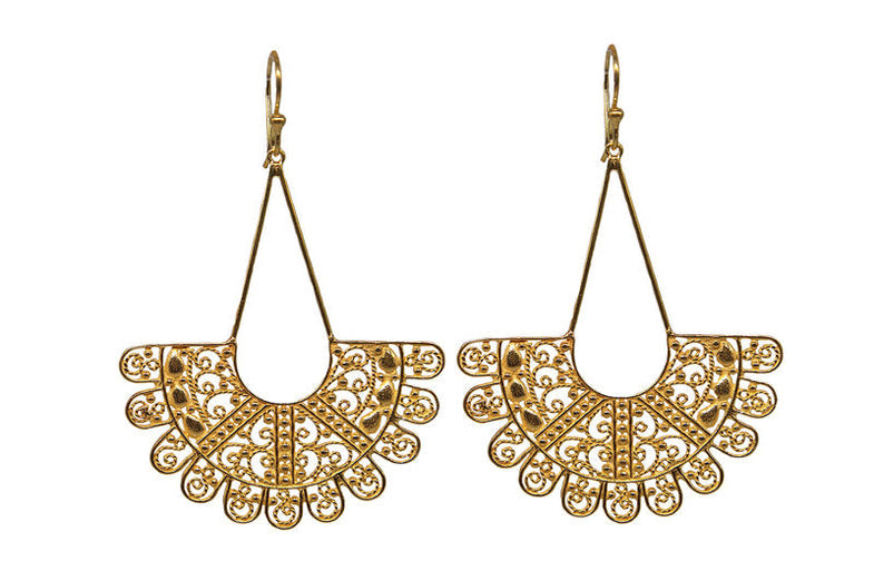 AMNA Taarkashi Hanging Chand Bali Jewelry ASJ-E07