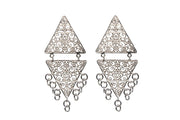 AMNA Taarkashi Triangles With Hanging Jumprings Jewelry ASJ-E11