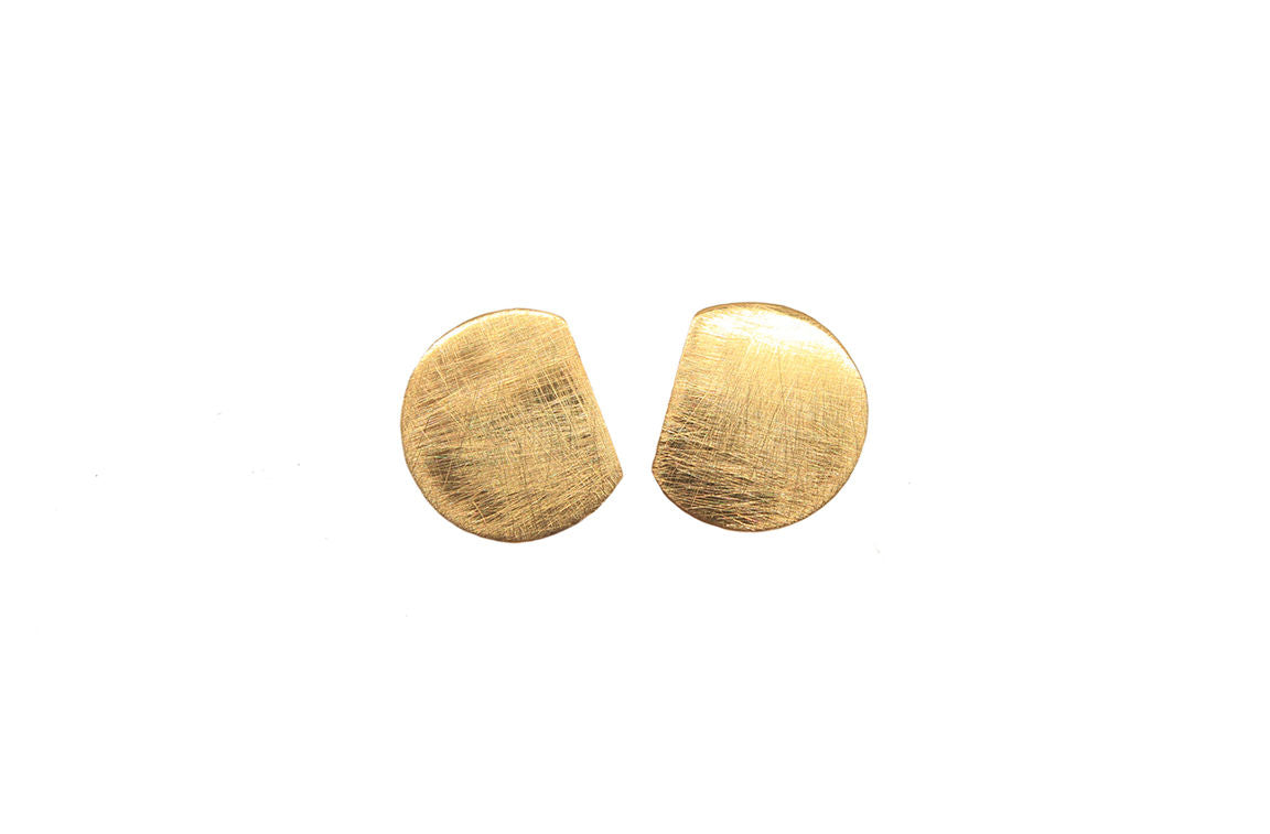 AMNA Textured D-Shape Posts Jewelry ASJ-E21