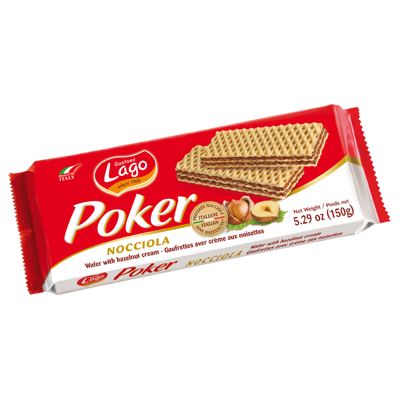 Lago Poker Hazelnut Wafer 150g - Shams Shopping Centre Lago  