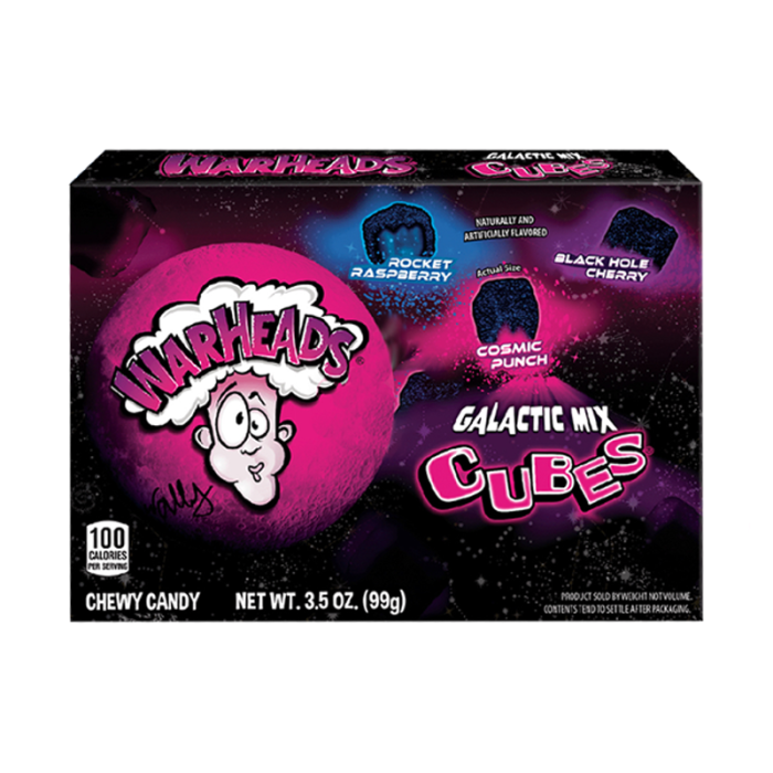 Warheads Cubes Galactic Mix Chewy Candy 99g