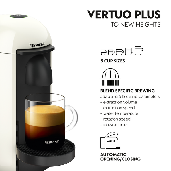 Nespresso Vertuo Plus Coffee Machine - White - Shams Shopping Centre Nespresso  