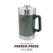 Stanley Stay Hot French Press 48oz 10-02888-048 Hammertone Green - Shams Shopping Centre Stanley  