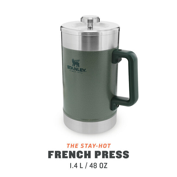 Stanley Stay Hot French Press 48oz 10-02888-048 Hammertone Green - Shams Shopping Centre Stanley  