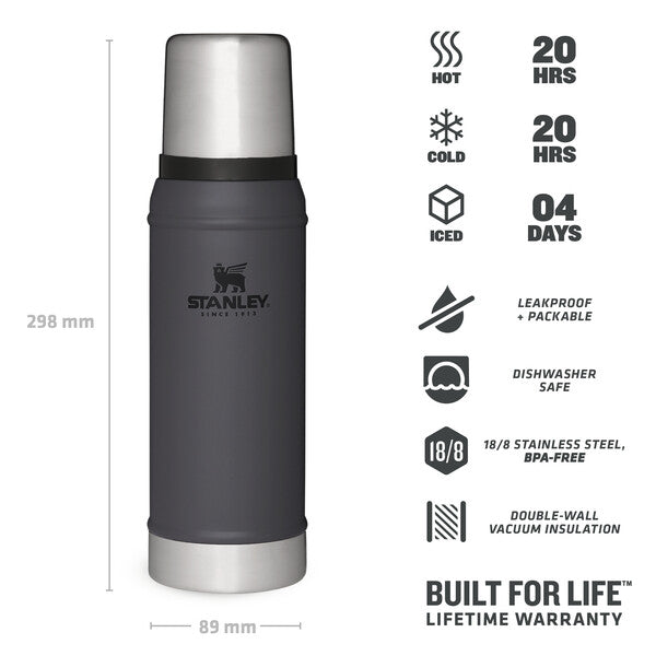 Stanley Classic Legendary Bottle | 0.75L | Charcoal - Shams Shopping Centre Stanley  