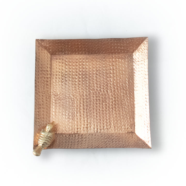 Tableware Square Copper Small Bird L-8" W-8" - Shams Shopping Centre Tableware  