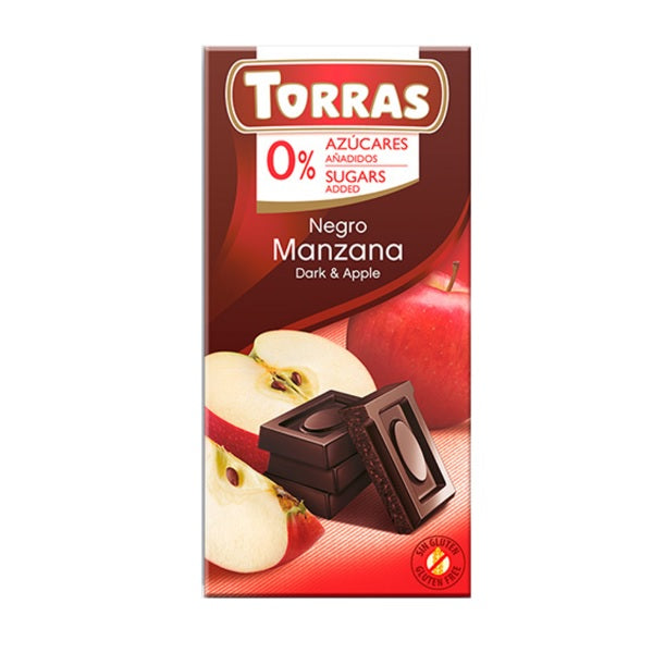 Torras Zero Sugar Dark & Apple Bar 75g