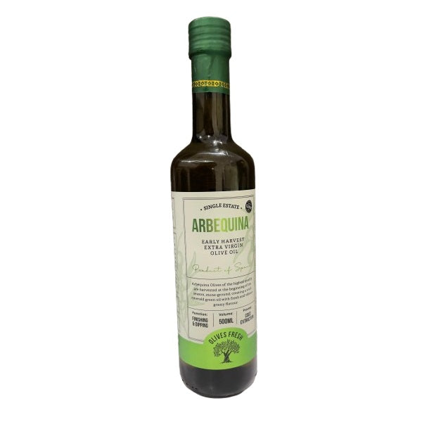 Olive Fresh Arbequina Early Harvest Extra Virgin Olive Oil 500ml - Shams Shopping Centre Olive Fresh  