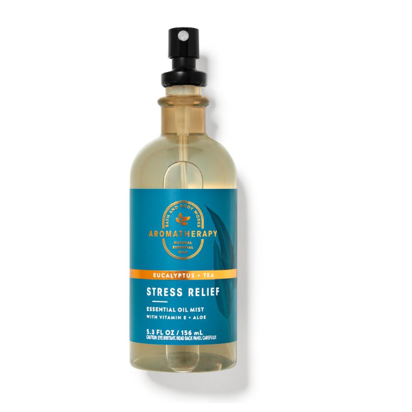 BBW Aromatherapy Stress Relief Eucalyptus+Tea Essential Oil Mist 156ml - Shams Shopping Centre Bath & Body Works  