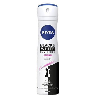 Nivea Women Black & White Invisible Body Spray 150ml - Shams Shopping Centre Nivea  