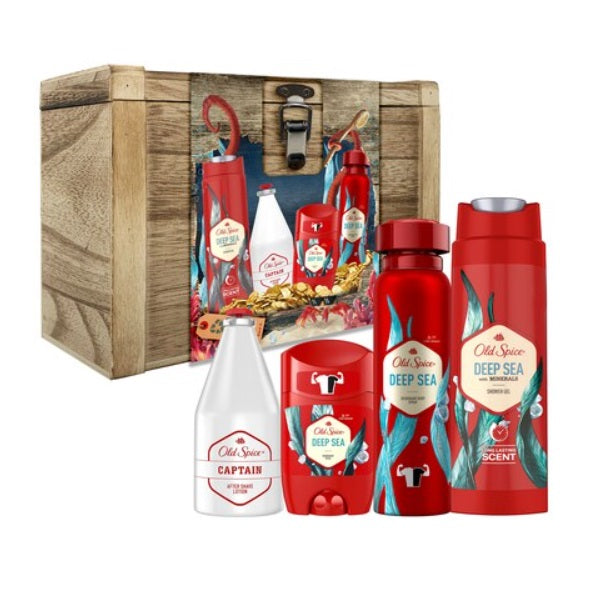 Old Spice Treasure Chest Gift Set 4pcs - Shams Shopping Centre Old Spice  