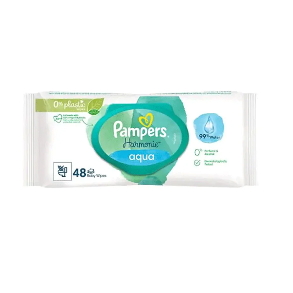 Pampers Harmonie Aqua Pure 99% Water Wipes - Shams Shopping Centre Pampers  