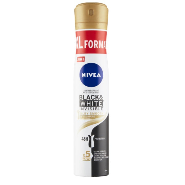 Nivea Women Black & White Invisible Silky Smooth Body Spray 200ml - Shams Shopping Centre Nivea  