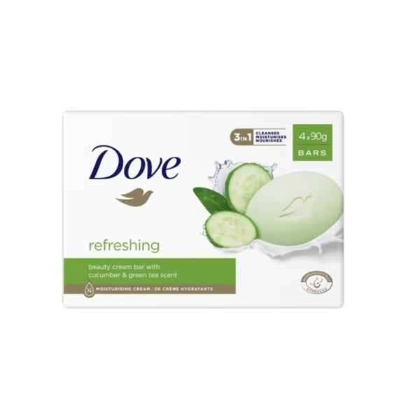 Dove Refreshing Soap Bar 90gx4pcs