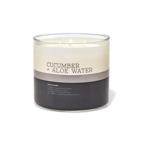 BBW Cucumber + Aloe Water White Barn Scented Candle 411g