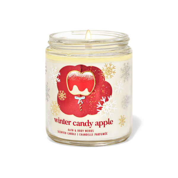 BBW White Barn Winter Candy Apple 1 Wick Scented Candle 198g