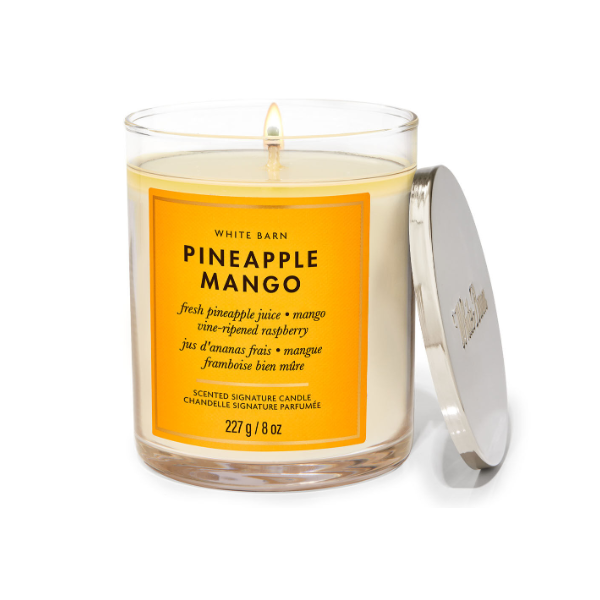 BBW White Barn Pineapple Mango 1 Wick Candle 227g