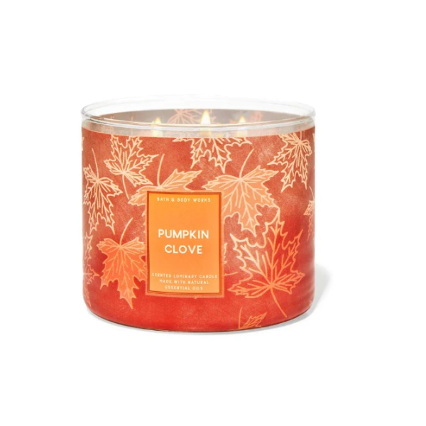 BBW Pumpkin Clove 3 Wick Candle 411g - Shams Shopping Centre Bath & Body Works  