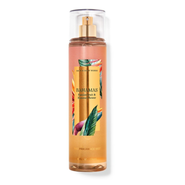 BBW Bahamas Passionfruit & Banana Flower Fine Fragrance Mist 236ml - Shams Shopping Centre Bath & Body Works  