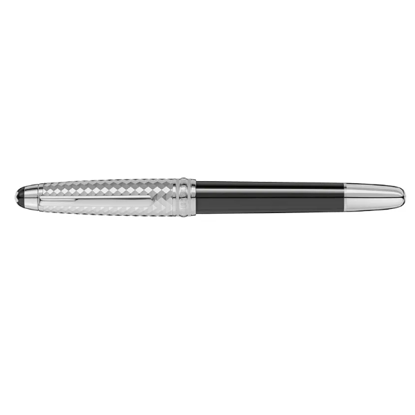 Montblanc Meisterstuck Solitaire Doue Geometric Dimension Platinum Classique 145 Fountain Pen 113334