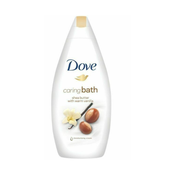 Dove Caring Shea Butter With Warm Vanilla Moisturising Cream Bath 500ml