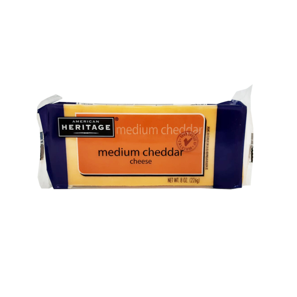 Heritage Medium Cheddar Cheese 226g - Shams Shopping Centre Heritage  