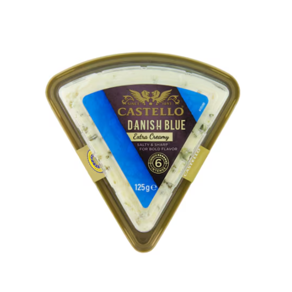Castello Danablu Semi-Hard High Fat Blue Mould Cheese Pack 100g - Shams Shopping Centre Castello  