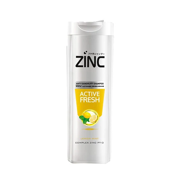 Zinc Active Fresh Lemon Mint Shampoo 340ml - Shams Shopping Centre Zinc  