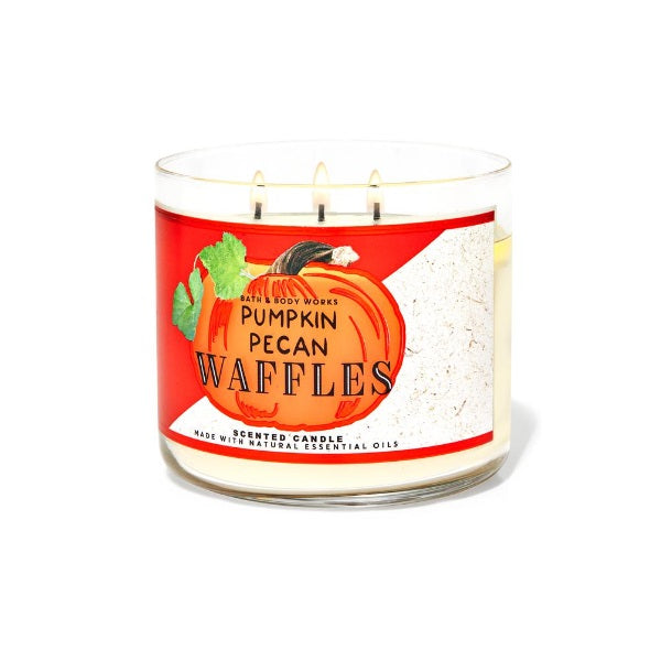 BBW Pumpkin Pecan Waffles 3 Wick Scented Candle 411g