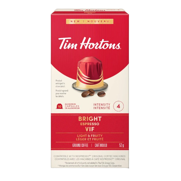 Tim Horton Bright Espresse VIF Coffee Pods 52g