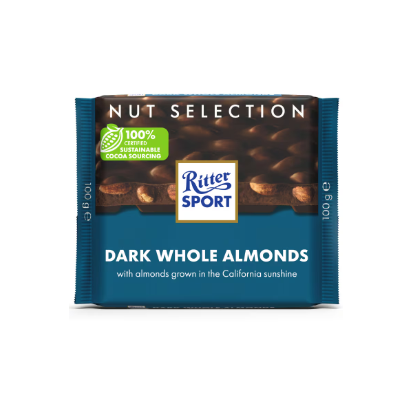 Ritter Sport Dark Chocolate Whole Almond 100g