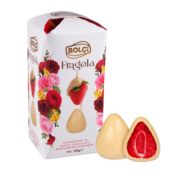 Bolci Fragola White Chocolate Strawberry Box 120g