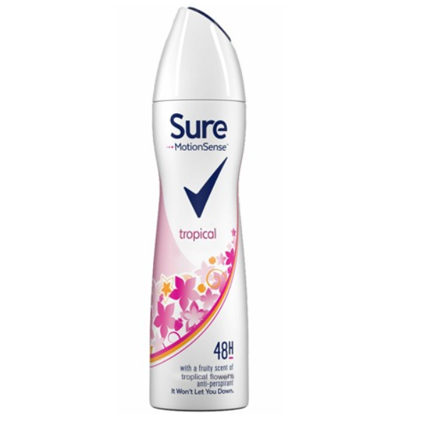 Sure Women Invisible Tropical Deodorant Spray 250ml - Shams Shopping Centre Sure  