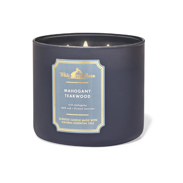 BBW White Barn Mahogany Teakwook Scented Candle 411g - Shams Shopping Centre Bath & Body Works  