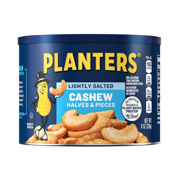 Planters Lightly Salted Cashew Halves & Pieces 8OZ (226g) - Shams Shopping Centre Planters  