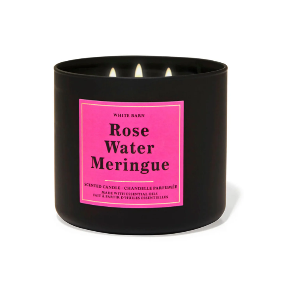 BBW Rose Water Meringue Scented Candle 411g - Shams Shopping Centre Bath & Body Works  