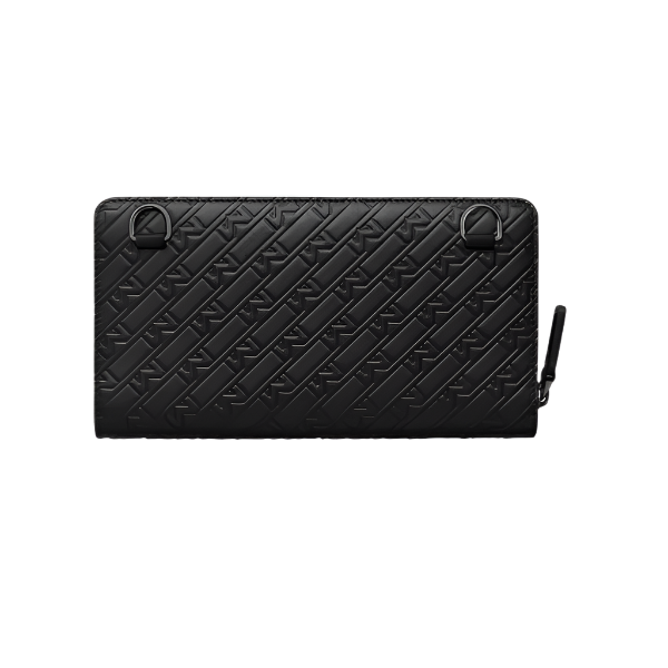 Montblanc Black Leather Embossed Wallet-128639 - Shams Shopping Centre Mont Blanc  